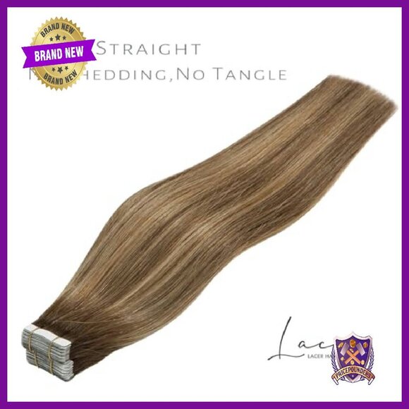 20 Inch Human Hair Tape Extensions 20pcs Silky Straight Seamless main image 7